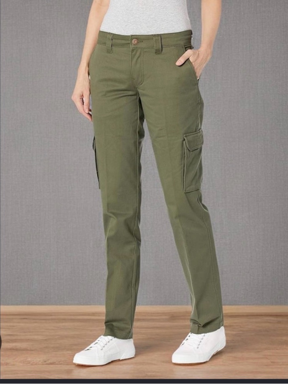 Dickies Olive Cargo Straight Leg Utility Pants